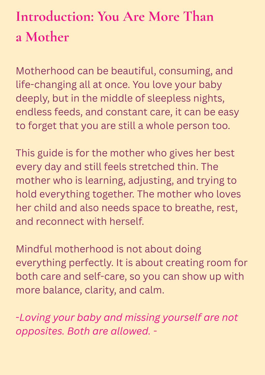 Mindful Motherhood —Balancing Self-Care and Baby Care