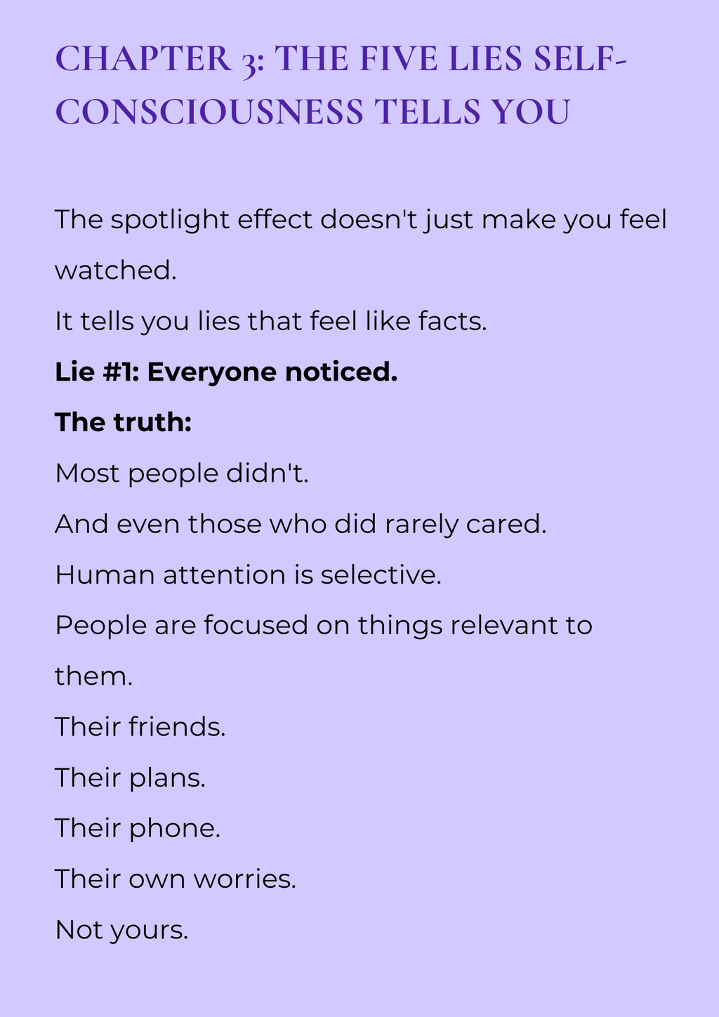 Social Freedom — The Spotlight Was Never On You